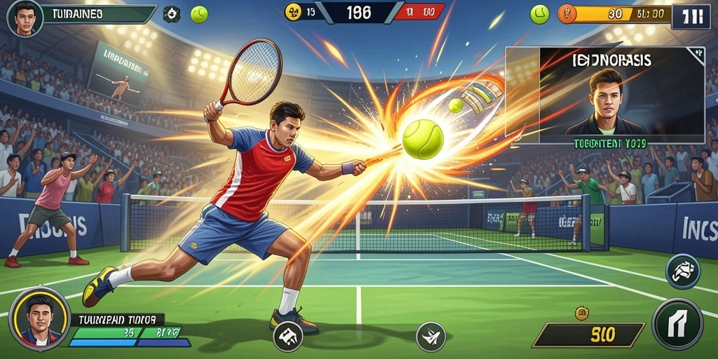 Screenshot memperlihatkan grafis yang menawan dan karakter menarik.